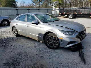2020 Hyundai Sonata SEL with VIN 5NPEF4JA0LH027077, listed as a Copart auction lot 45607045 with 75,340 mi miles and Salvage Title. Bid and sale history available at carsss.com. Image 4.