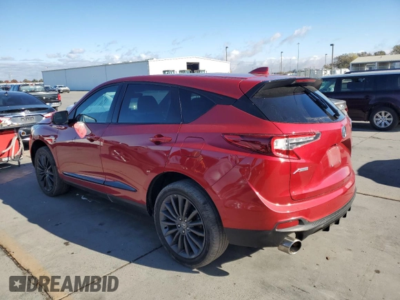 2022 Acura RDX PMC Edition with VIN 5J8TC2H81NL001921, listed as a Copart auction lot 80665954 with 57,354 mi miles and Salvage Title. Bid and sale history available at carsss.com. Image 2.