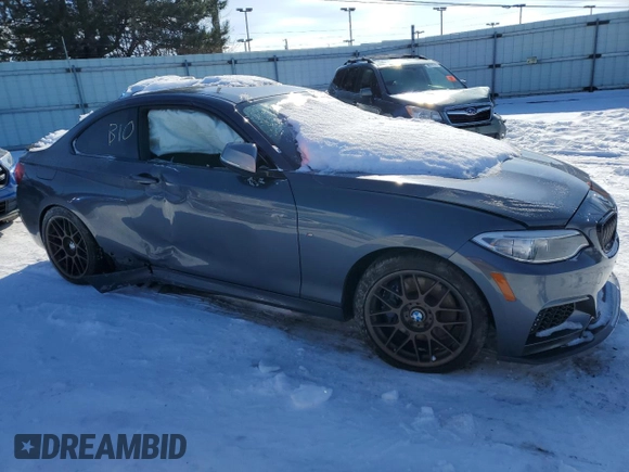 2017 BMW 2 Series M240i xDrive with VIN WBA2G3C3XHV986824, listed as a Copart auction lot 41474505 with 44,137 mi miles and Salvage Title. Bid and sale history available at carsss.com. Image 4.