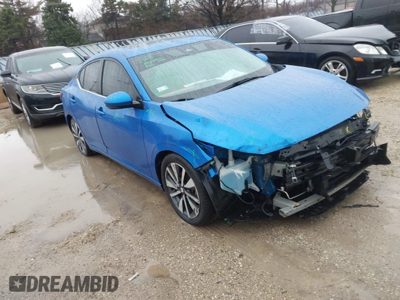 2020 Nissan Sentra SV with VIN 3N1AB8CV1LY233015, listed as a IAAI auction lot 41935081 with 95,842 mi miles and . Bid and sale history available at DreamBid. Image 1.