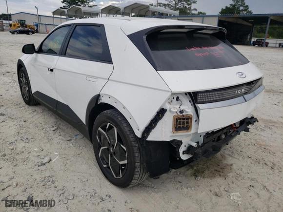 2022 Hyundai IONIQ 5 SEL with VIN KM8KN4AE3NU073709, listed as a Copart auction lot 56984442 with 1,630 mi miles. Bid and sale history available at carsss.com. Image 3.