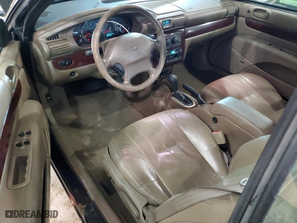 2001 Chrysler Sebring LXi with VIN 1C3EL55U61N635710, listed as a Copart auction lot 53692294 with 202,914 mi miles and Salvage Title. Bid and sale history available at carsss.com. Image 8.