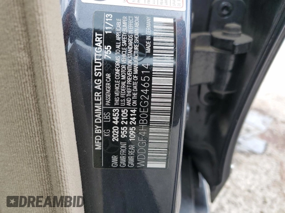 2014 Mercedes-Benz C 250 Sport with VIN WDDGF4HB0EG246514, listed as a Copart auction lot 51330175 with 71,746 mi miles and Salvage Title. Bid and sale history available at DreamBid. Image 12.
