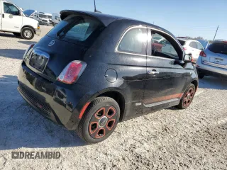 2017 FIAT 500e with VIN 3C3CFFGE0HT625193, listed as a Copart auction lot 77693964 with 0 mi miles and Salvage Title. Bid and sale history available at carsss.com. Image 3.