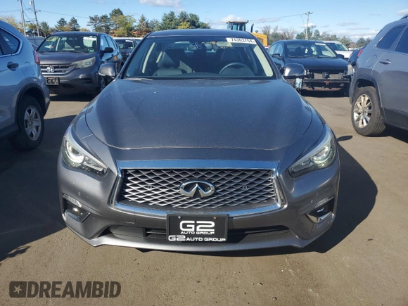 2024 Infiniti Q50 Luxe with VIN JN1EV7BR0RM631433, listed as a Copart auction lot 74363754 with 4,825 mi miles and Salvage Title. Bid and sale history available at DreamBid. Image 5.