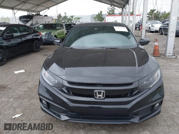 2020 Honda Civic Sedan Sport with VIN 2HGFC2F82LH592254, listed as a IAAI auction lot 41903524 with 69,221 mi miles. Bid and sale history available at carsss.com. Image 12.