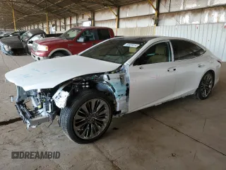 2021 Lexus LS with VIN JTHD51FF7M5013985, listed as a Copart auction lot 65029914 with 17,464 mi miles and Salvage Title. Bid and sale history available at carsss.com. Image 1.