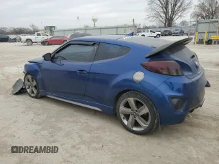 2015 Hyundai Veloster Turbo with VIN KMHTC6AE7FU242010, listed as a Copart auction lot 49506985 with 117,867 mi miles and Salvage Title. Bid and sale history available at carsss.com. Image 2.
