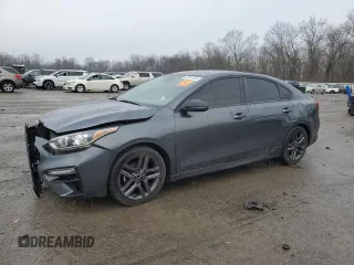 2021 Kia Forte GT-Line with VIN 3KPF34AD7ME316731, listed as a Copart auction lot 43587045 with 149,528 mi miles and Salvage Title. Bid and sale history available at carsss.com. Image 1.