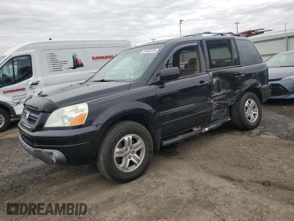 2005 Honda Pilot EX-L with VIN 2HKYF18545H520140, listed as a Copart auction lot 51583125 with 249,200 mi miles and Salvage Title. Bid and sale history available at carsss.com. Image 1.