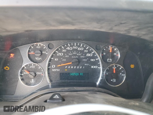 2008 Chevrolet Express Cargo Van with VIN 1GCGG25C981153233, listed as a Copart auction lot 75622054 with 242,920 mi miles and Salvage Title. Bid and sale history available at carsss.com. Image 9.