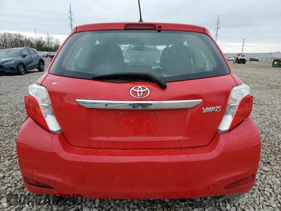 2012 Toyota Yaris L with VIN JTDJTUD30CD507484, listed as a Copart auction lot 53858105 with 81,656 mi miles and Salvage Title. Bid and sale history available at carsss.com. Image 6.