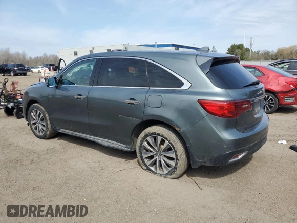 2015 Acura MDX Tech Pkg with VIN 5FRYD4H46FB503028, listed as a Copart auction lot 52905735 with 382,688 mi miles and Salvage Title. Bid and sale history available at carsss.com. Image 2.