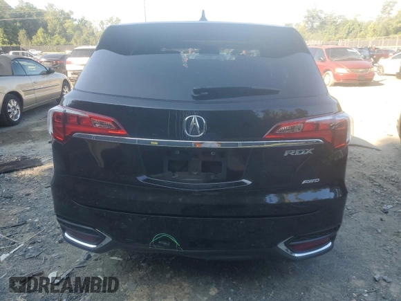 2018 Acura RDX Technology with VIN 5J8TB4H58JL017483, listed as a Copart auction lot 67827744 with 75,334 mi miles and Salvage Title. Bid and sale history available at DreamBid. Image 6.