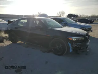 2025 Honda Civic Sedan Sport with VIN 2HGFE2F57SH533022, listed as a Copart auction lot 85594774 with 1,396 mi miles and Salvage Title. Bid and sale history available at carsss.com. Image 4.