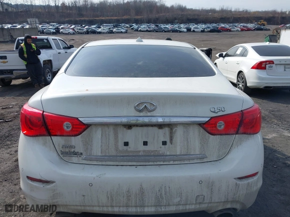 2017 Infiniti Q50 3.0t Premium with VIN JN1EV7AR7HM840457, listed as a IAAI auction lot 41706462 with 98,371 mi miles. Bid and sale history available at carsss.com. Image 16.