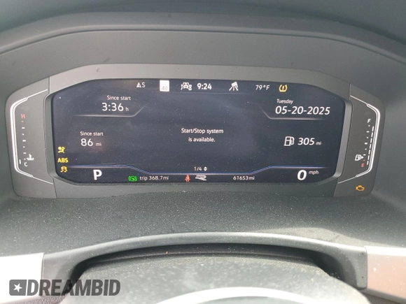 2022 Volkswagen Atlas SEL Premium R-Line with VIN 1V2FR2CA7NC518322, listed as a Copart auction lot 57671035 with 61,653 mi miles and Clean title. Bid and sale history available at DreamBid. Image 9.