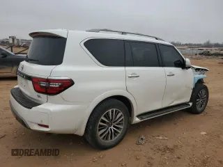 2022 Nissan Armada SL with VIN JN8AY2BD9N9678343, listed as a Copart auction lot 44131235 with 50,207 mi miles and Salvage Title. Bid and sale history available at carsss.com. Image 3.