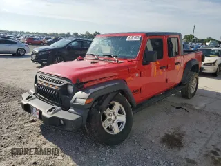 2020 Jeep Gladiator Sport S with VIN 1C6HJTAG9LL159848, listed as a Copart auction lot 61041365 with 89,004 mi miles and Salvage title. Bid and sale history available at DreamBid. Image 1.