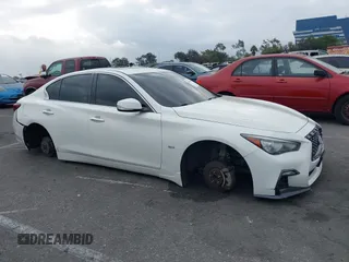 2018 Infiniti Q50 3.0t LUXE with VIN JN1EV7AP2JM363487, listed as a IAAI auction lot 40621618 with 125,508 mi miles. Bid and sale history available at carsss.com. Image 12.