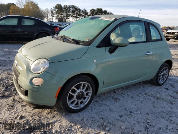 2013 FIAT 500 Pop with VIN 3C3CFFAR9DT543839, listed as a Copart auction lot 50537445 with 166,177 mi miles and Salvage Title. Bid and sale history available at carsss.com. Image 1.
