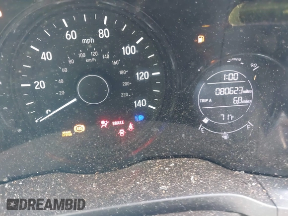 2017 Honda HR-V LX with VIN 3CZRU6H33HG701033, listed as a IAAI auction lot 41725836 with 80,623 mi miles. Bid and sale history available at carsss.com. Image 7.