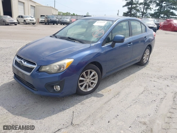 2012 Subaru Impreza Sedan 2.0i Premium with VIN JF1GJAC60CH024358, listed as a IAAI auction lot 41733110 with 174,507 mi miles. Bid and sale history available at carsss.com. Image 2.