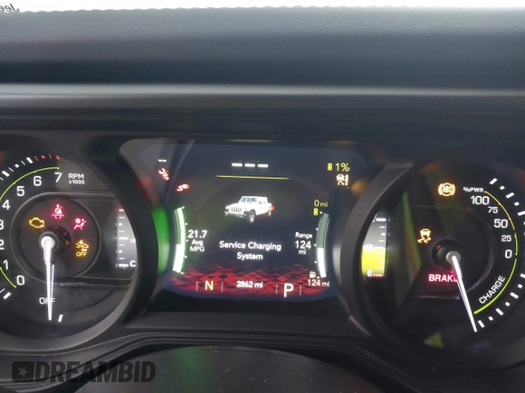 2024 Jeep Wrangler High Altitude z VIN 1C4RJXU6XRW209302, wystawiony jako IAAI lot #41116289 z przebiegiem 2 862 mil mil oraz . Historia ofert i sprzedaży dostępna na DreamBid. Obrazek 7.