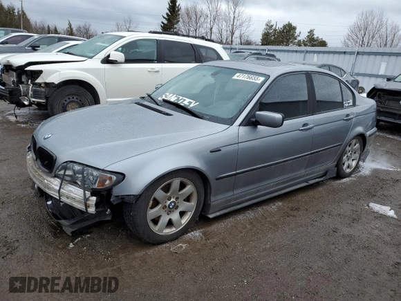 2004 BMW 3 Series 325i with VIN WBAEV33434KR35625, listed as a Copart auction lot 47176655 with 296,490 mi miles and Clean Title. Bid and sale history available at carsss.com. Image 1.