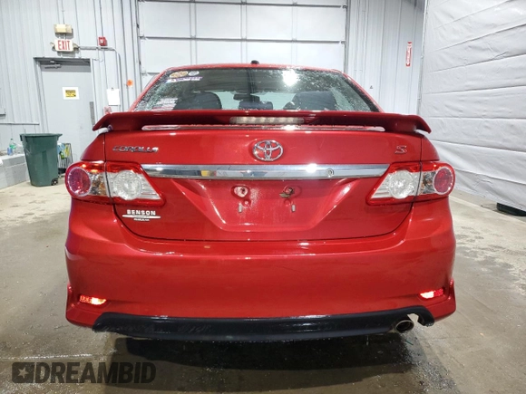 2011 Toyota Corolla L with VIN 2T1BU4EE6BC700798, listed as a Copart auction lot 48127095 with 131,547 mi miles and Salvage Title. Bid and sale history available at carsss.com. Image 6.