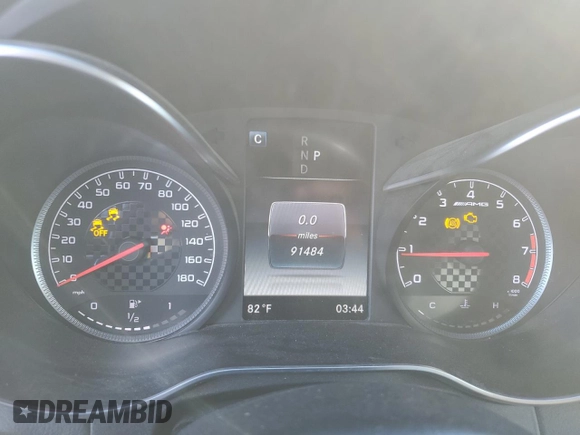 2018 Mercedes-Benz C 43 AMG with VIN WDDWK6EB5JF681780, listed as a Copart auction lot 75207094 with 91,484 mi miles and Salvage title. Bid and sale history available at DreamBid. Image 9.