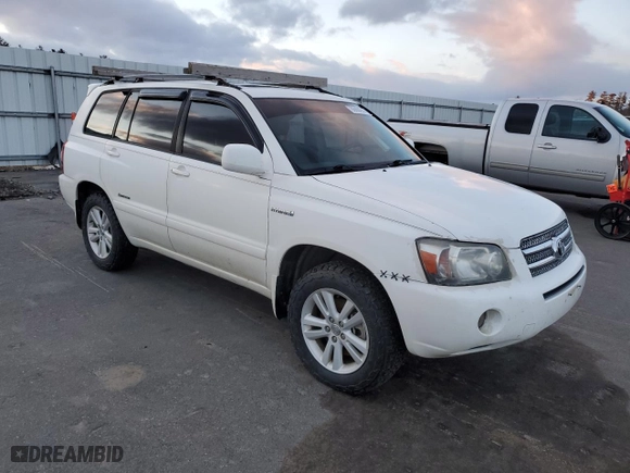2007 Toyota Highlander Hybrid w/3rd Row with VIN JTEDW21A570018387, listed as a Copart auction lot 86864264 with 263,408 mi miles and Salvage Title. Bid and sale history available at carsss.com. Image 4.