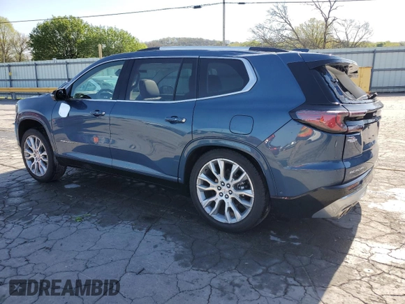 2025 GMC Acadia FWD Denali z VIN 1GKENLRS6SJ134283, wystawiony jako Copart lot #52081235 z przebiegiem 6 382 mil mil oraz Nie do naprawy • Non repairable. Historia ofert i sprzedaży dostępna na DreamBid. Obrazek 2.