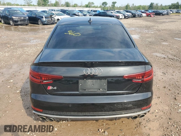 2018 Audi S4 Prestige with VIN WAUC4AF44JA233759, listed as a Copart auction lot 60683714 with 66,599 mi miles and Non Repairable. Bid and sale history available at carsss.com. Image 6.