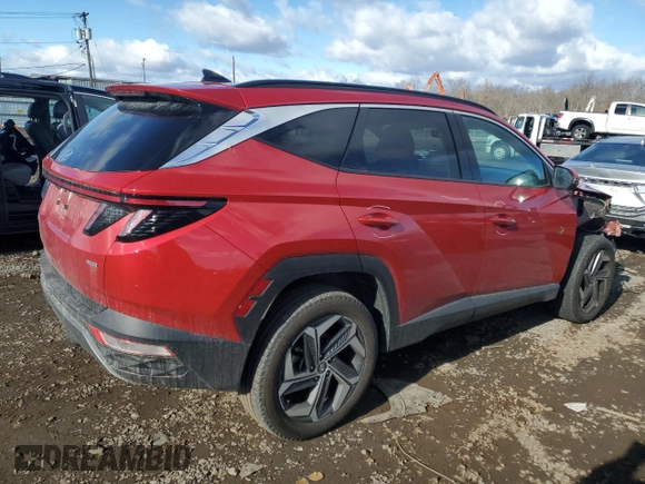 2023 Hyundai Tucson Limited with VIN 5NMJECAE4PH279948, listed as a Copart auction lot 42082755 with 36,298 mi miles and Salvage Title. Bid and sale history available at DreamBid. Image 3.