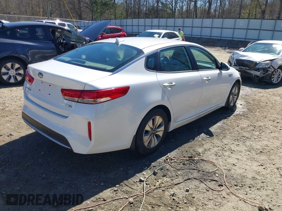 2017 Kia Optima Hybrid with VIN KNAGT4LE3H5018864, listed as a IAAI auction lot 41845714 with 87,392 mi miles. Bid and sale history available at carsss.com. Image 4.