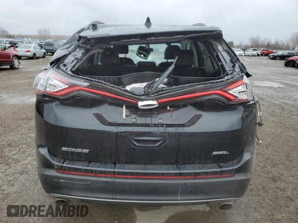2016 Ford Edge SEL with VIN 2FMPK3J88GBC01468, listed as a Copart auction lot 51618935 with 164,179 mi miles and Salvage Title. Bid and sale history available at carsss.com. Image 6.