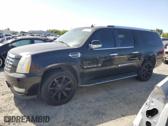 2007 Cadillac Escalade ESV with VIN 1GYFK66827R193613, listed as a Copart auction lot 54073125 with 214,923 mi miles and Salvage Title. Bid and sale history available at carsss.com. Image 1.
