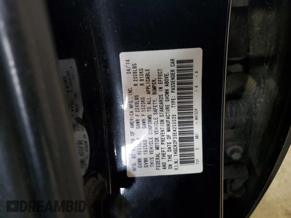 2014 Honda Accord Sedan LX with VIN 1HGCR2F35EA200035, listed as a Copart auction lot 79935654 with 151,323 mi miles and Salvage Title. Bid and sale history available at carsss.com. Image 15.