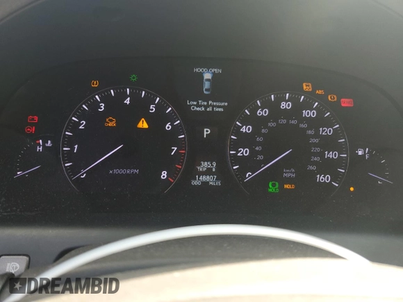 2008 Lexus LS 460 L with VIN JTHGL46F285027349, listed as a Copart auction lot 52014025 with 148,807 mi miles and Clean title. Bid and sale history available at DreamBid. Image 9.
