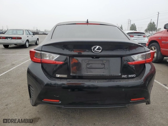 2016 Lexus RC 350 with VIN JTHHE5BC7G5014398, listed as a Copart auction lot 75548674 with 122,106 mi miles and Salvage Title. Bid and sale history available at carsss.com. Image 6.