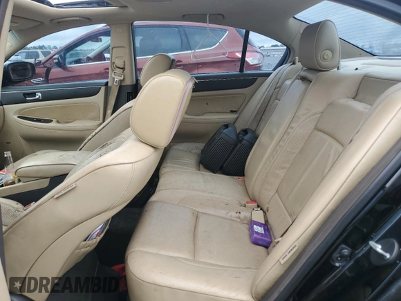 2009 Hyundai Genesis with VIN KMHGC46F19U045202, listed as a Copart auction lot 74543594 with 135,170 mi miles and Salvage Title. Bid and sale history available at carsss.com. Image 10.