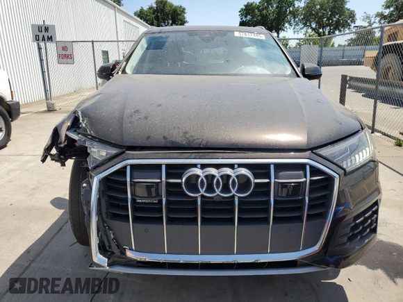 2023 Audi Q7 Premium Plus with VIN WA1LCBF74PD015442, listed as a Copart auction lot 57812485 with 25,117 mi miles and Salvage title. Bid and sale history available at DreamBid. Image 5.