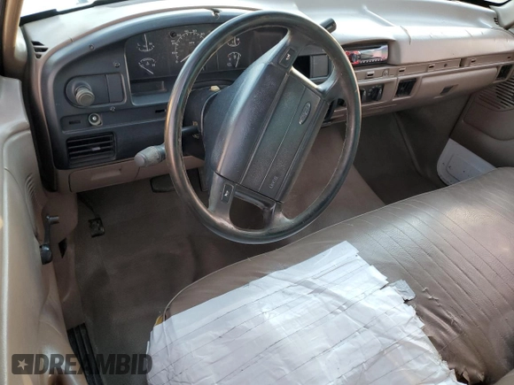 1995 Ford F-150 with VIN 2FTEF15N3SCA45637, listed as a Copart auction lot 84679054 with 0 mi miles and Salvage Title. Bid and sale history available at carsss.com. Image 8.