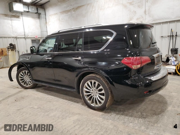 2016 Infiniti QX80 with VIN JN8AZ2NC2G9401262, listed as a Copart auction lot 58431295 with 199,030 mi miles and Non repairable. Bid and sale history available at DreamBid. Image 2.