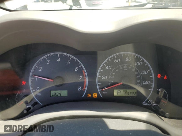 2010 Toyota Corolla with VIN 2T1BU4EEXAC533795, listed as a Copart auction lot 61817185 with 93,322 mi miles and Salvage title. Bid and sale history available at DreamBid. Image 9.