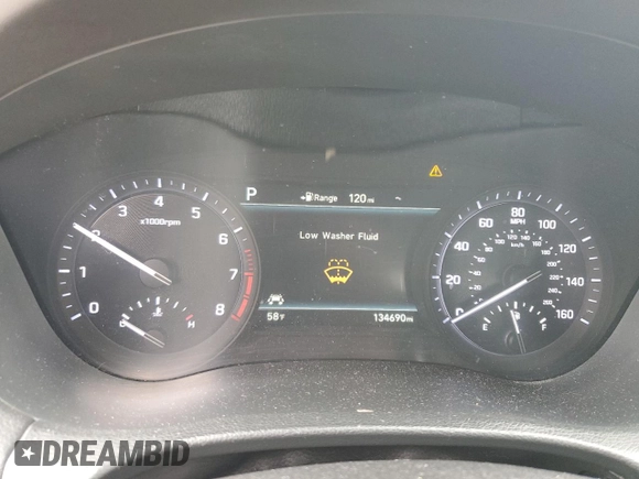 2018 Genesis G80 3.3T Sport with VIN KMHGN4JB0JU219098, listed as a Copart auction lot 46802975 with 134,690 mi miles and Salvage Title. Bid and sale history available at carsss.com. Image 9.