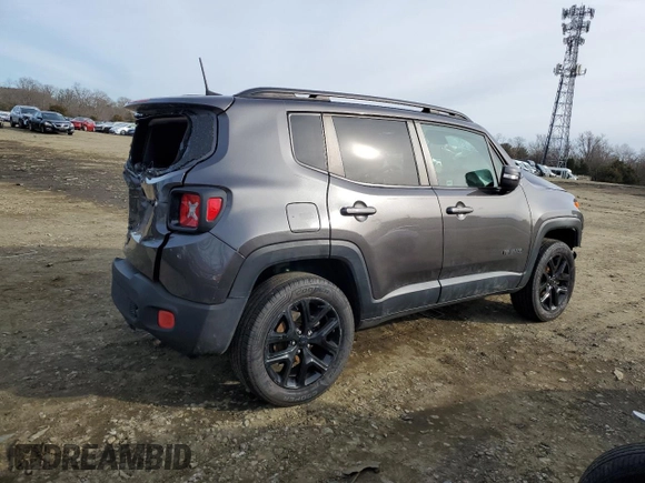 2018 Jeep Renegade Altitude with VIN ZACCJBBB9JPG71487, listed as a Copart auction lot 43270695 with 112,018 mi miles and Salvage title. Bid and sale history available at DreamBid. Image 3.
