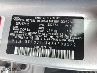 2019 Kia Optima EX with VIN 5XXGU4L14KG303332, listed as a Copart auction lot 45047645 with 71,701 mi miles and Salvage Title. Bid and sale history available at carsss.com. Image 15.