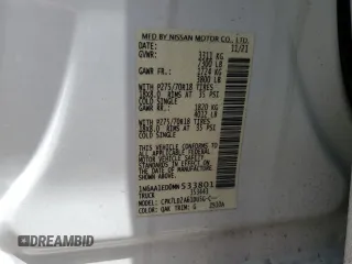 2021 Nissan Titan Pro-4X z VIN 1N6AA1ED0MN533801, wystawiony jako Copart lot #53301215 z przebiegiem 41 991 mil mil oraz Szkoda całkowita • Salvage title. Historia ofert i sprzedaży dostępna na DreamBid. Obrazek 12.